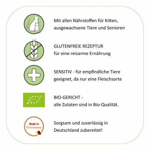 Cat Wet pet food RyCat Organic Duck (Bio-Ente) 400g 6 Piece -4- Anifit